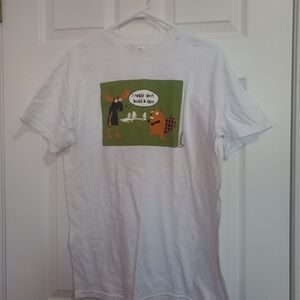 3/$15 White Graphic T-Shirt